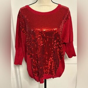 Madison Scarlet Knit Top